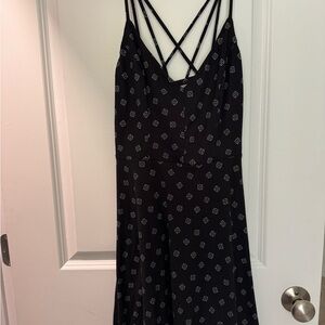Nine Britton Black Dress with White Floral Pattern